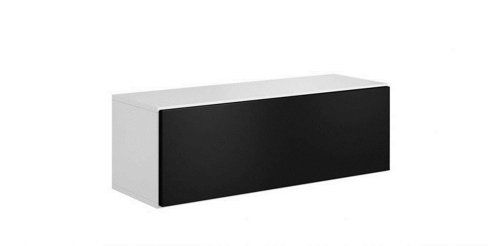 Cama full storage cabinet ROCO RO1 112/37/39 white/white/black