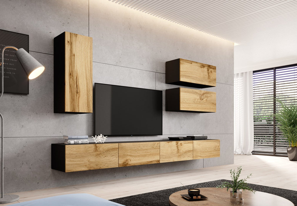 Cama cabinet VIGO "90" full 90/35/32 black/wotan oak