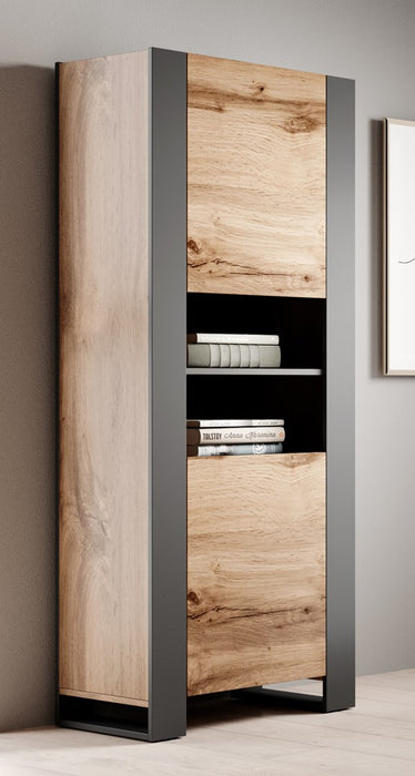 WOOD bookcase 65x40x170,5 oak wotan + anthracite