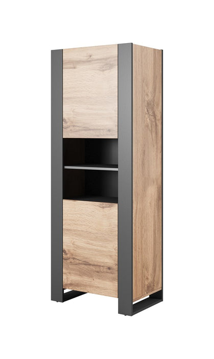 WOOD bookcase 65x40x170,5 oak wotan + anthracite