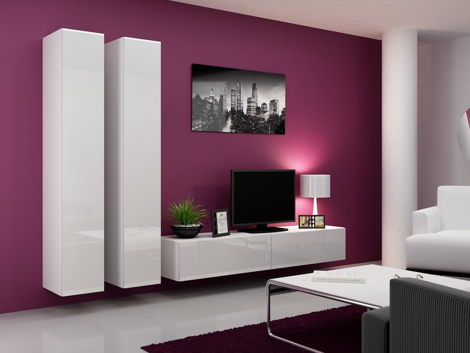 Cama TV Stand VIGO '180' 30/180/40 white/white gloss
