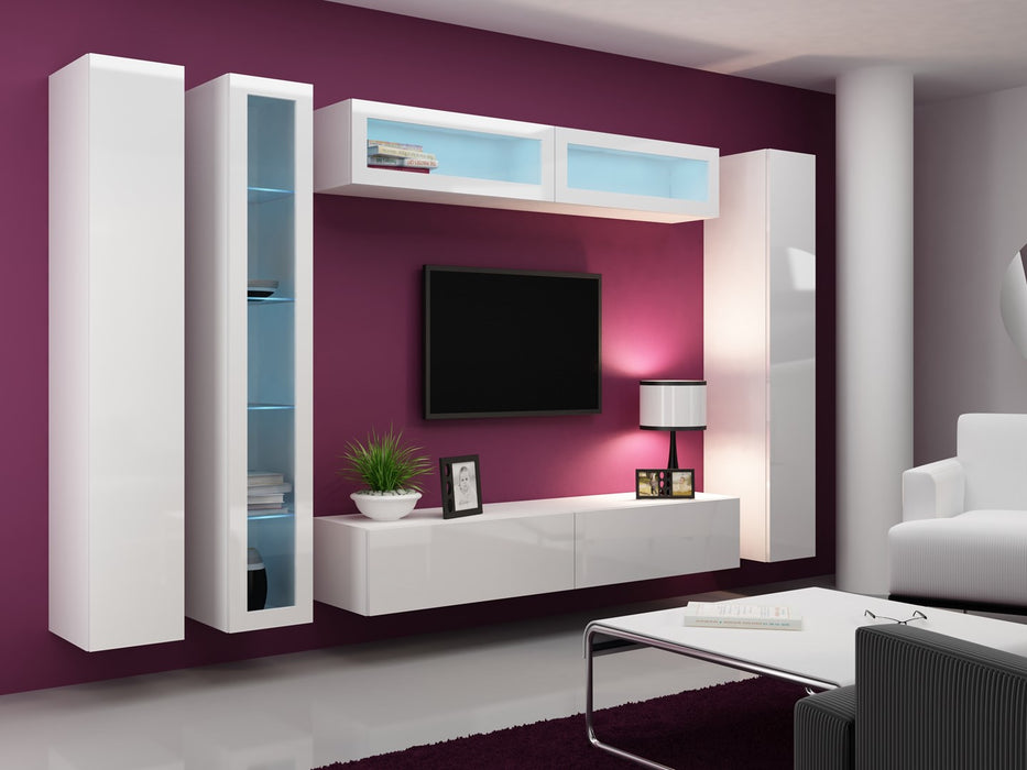 Cama TV Stand VIGO '180' 30/180/40 white/white gloss