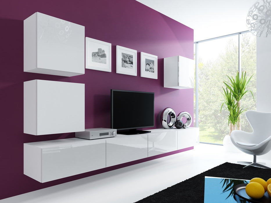 Cama TV Stand VIGO '180' 30/180/40 white/white gloss