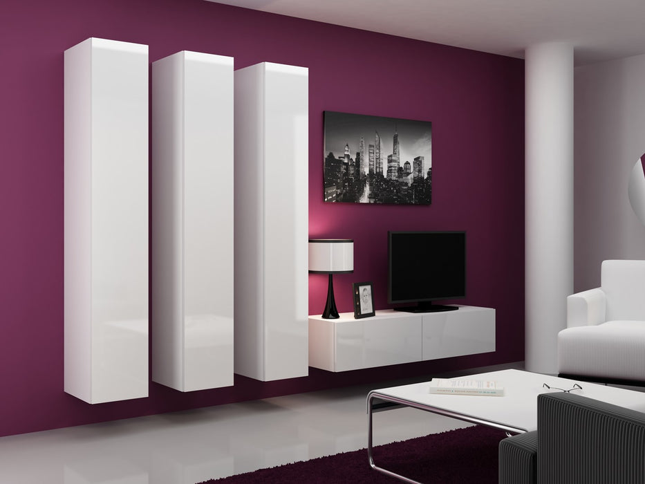 Cama TV stand VIGO 140 30/140/40 white/white gloss