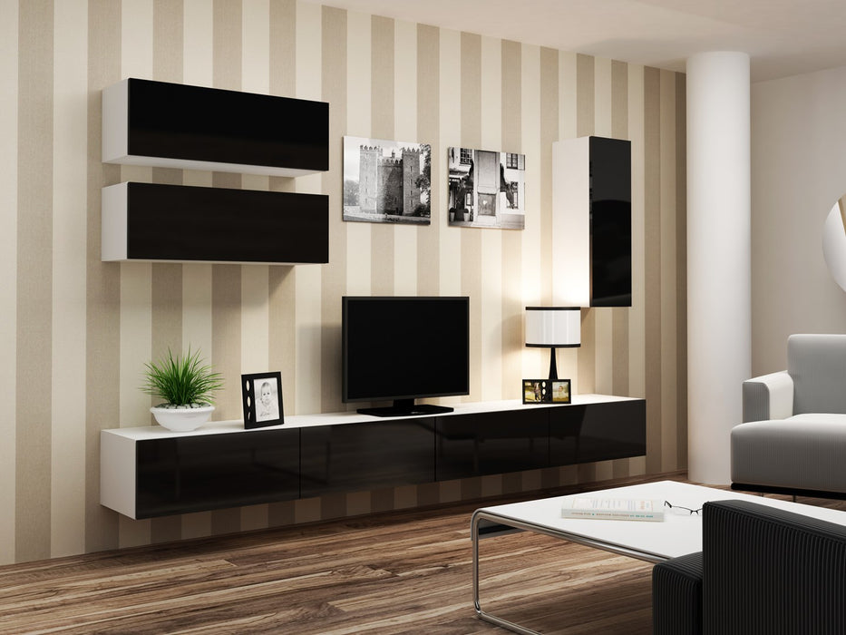 Cama TV stand VIGO 140 30/140/40 white/black gloss