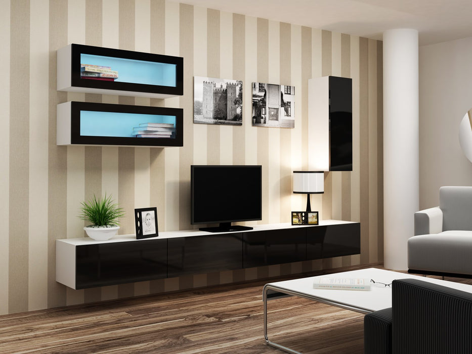 Cama TV stand VIGO 140 30/140/40 white/black gloss