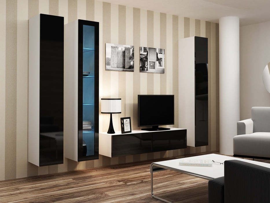Cama TV stand VIGO 140 30/140/40 white/black gloss