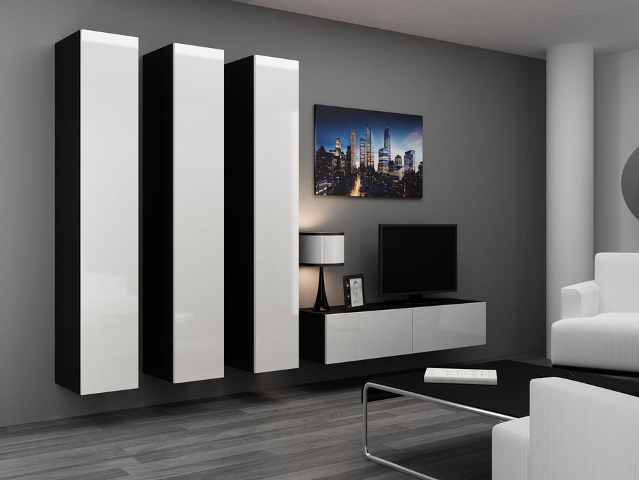 Cama TV stand VIGO 140 30/140/40 black/white gloss
