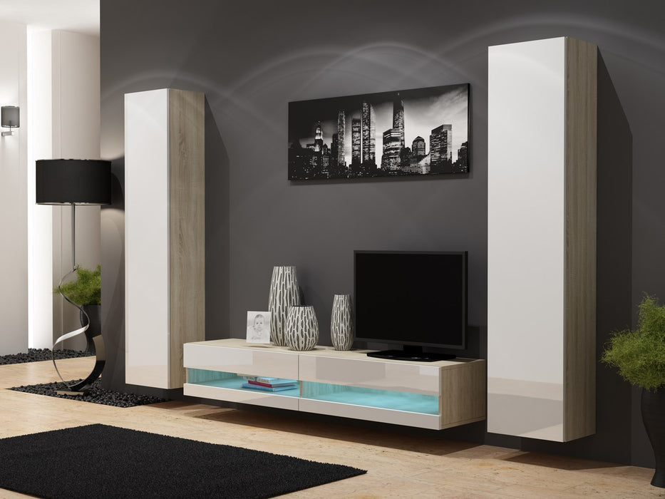 Cama TV stand VIGO NEW 30/180/40 sonoma/white gloss