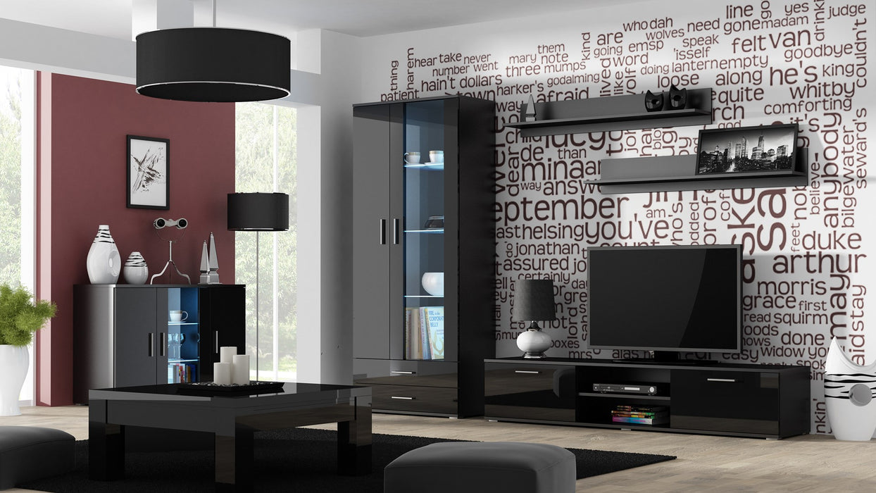 Cama TV stand SOHO 180 black/black gloss