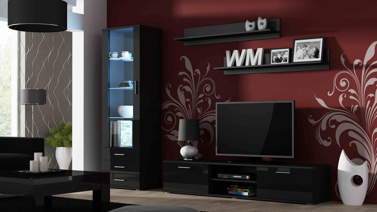 Cama TV stand SOHO 180 black/black gloss