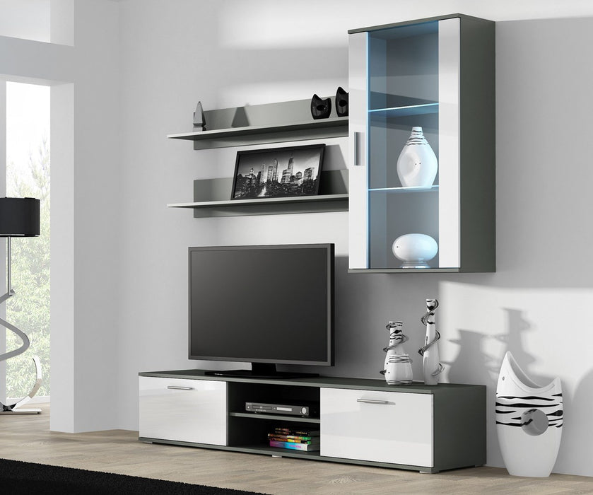Cama TV stand SOHO 180 grey/white gloss