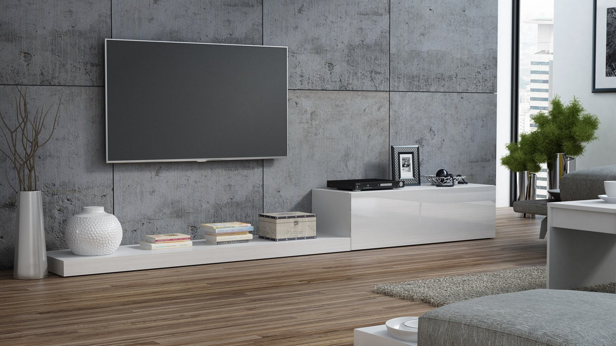 Cama TV stand LIFE 300/42/35 white/white gloss