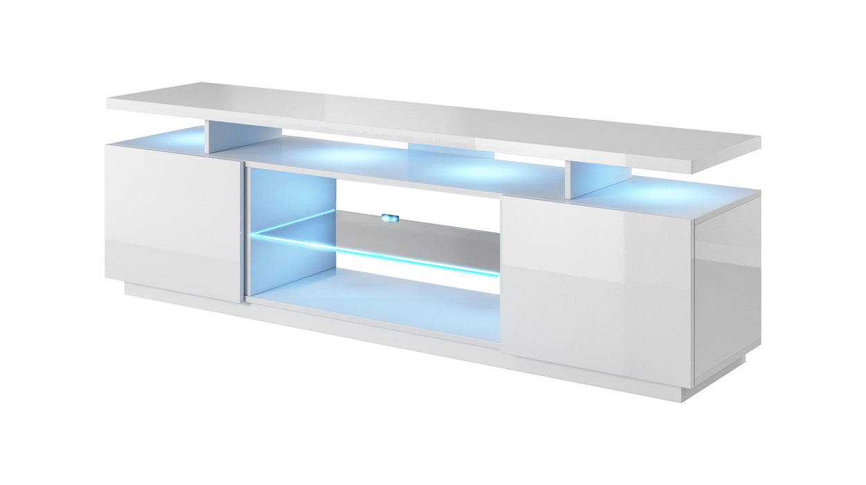 RTV cabinet EVA 180x40x56 white/white glossy