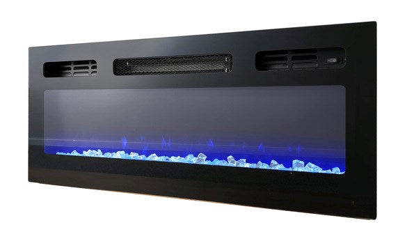 RTV EVA cabinet with electric fireplace 180x40x52 cm graphite/glossy graphite