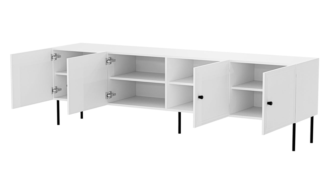 4D RTV cabinet PALAZZO BIS 201x40x60 white matt