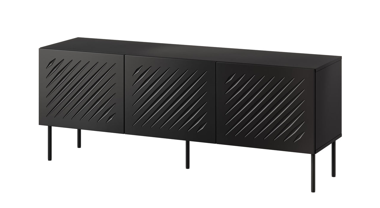 RTV cabinet SIENA 150.5x40x60 black matt