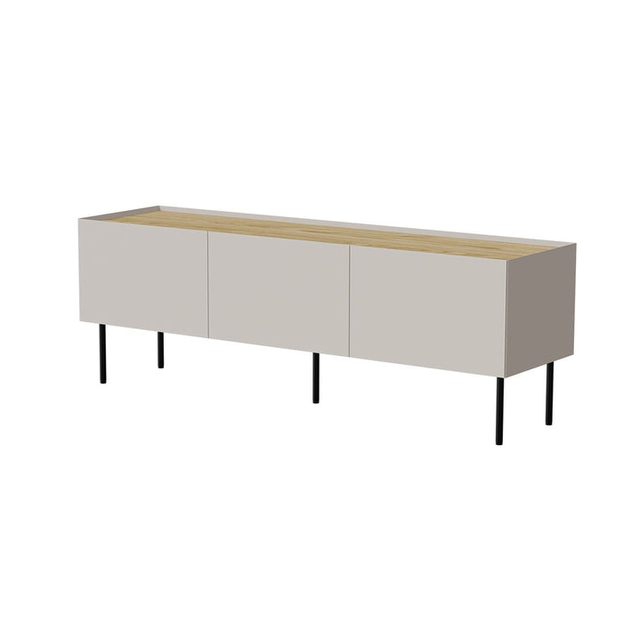Cama FELLINI TV cabinet 150x40x52 cashmere + oiled oak top