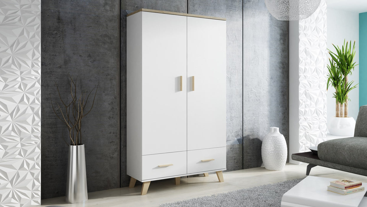 Cama wardrobe LOTTA 2D2D white + sonoma oak