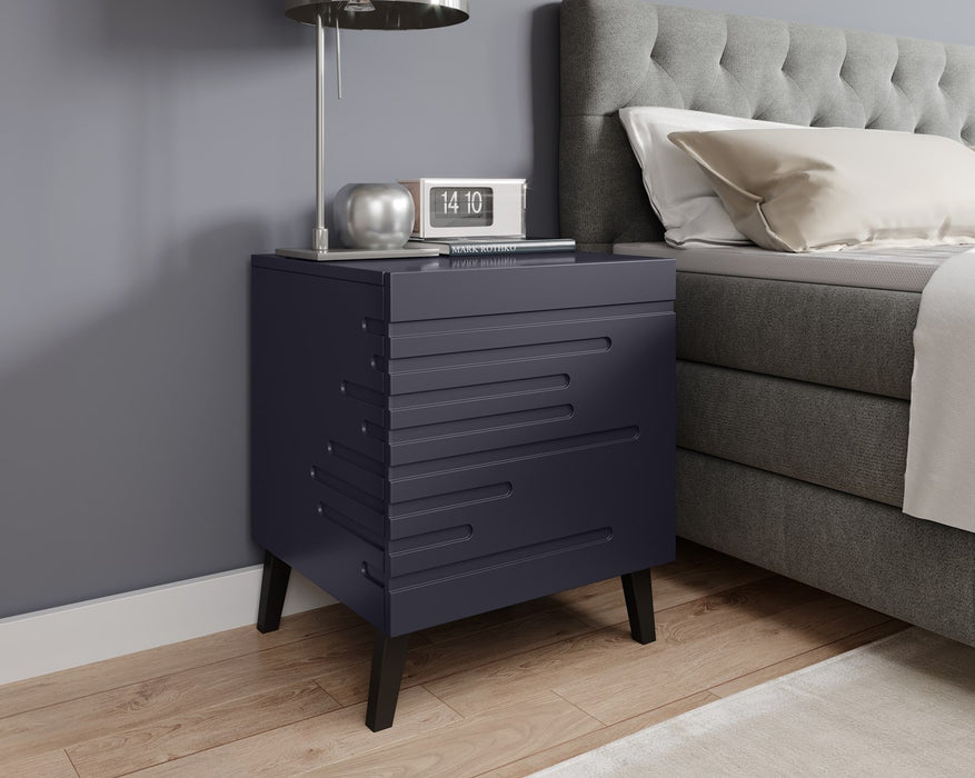 Bedside table NOVA 44x40x52 navy blue matt