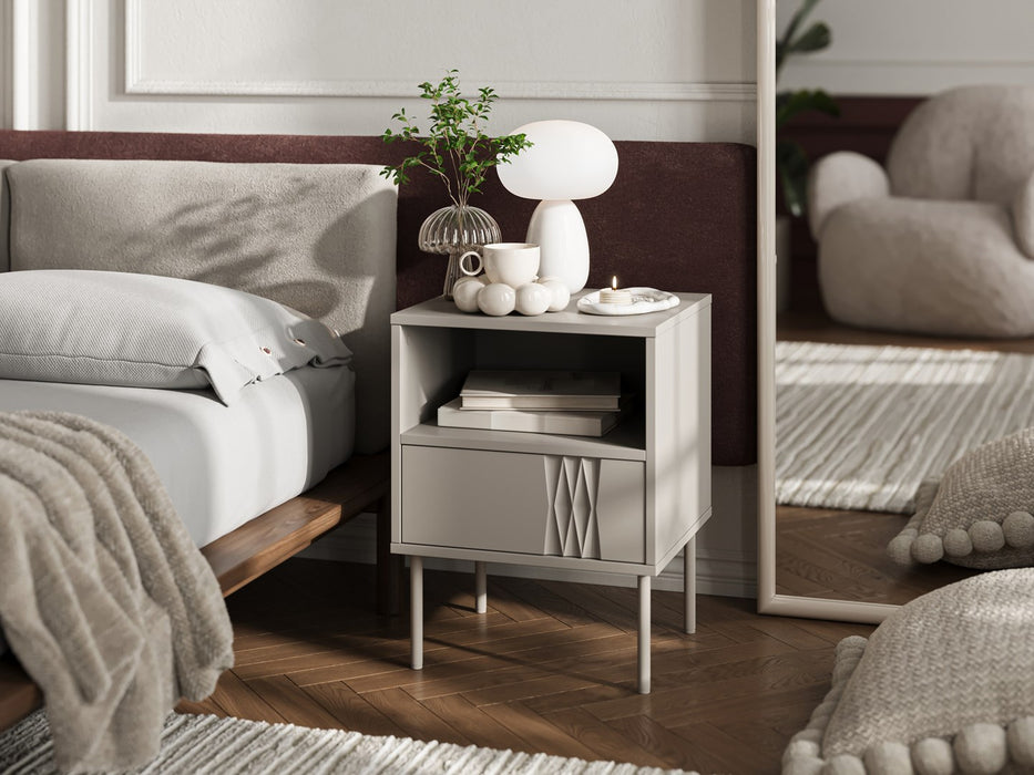 Bedside table 2 pcs. TRESSE 44x40x53 cashmere matt