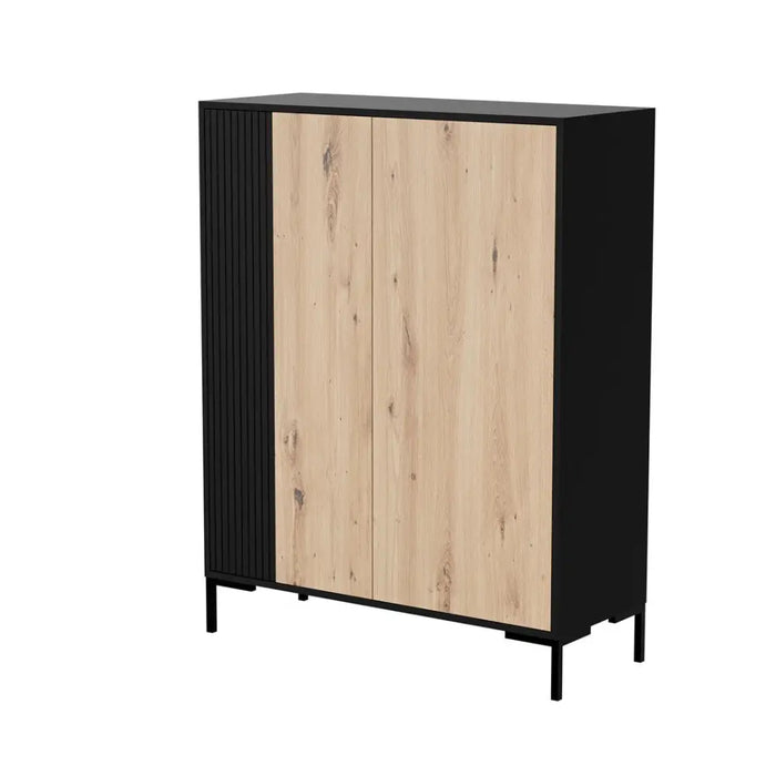 Cama MERCI chest of drawers 100 x 40 x 129 cm black/artisan oak - Chests of drawers made of furniture
