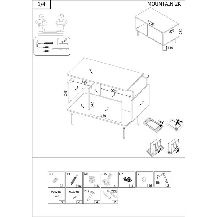 Cama MOUNTAIN bench/table 110x60x46 black + gold - Wooden benches and tablesLIS-DRE<<<Benches and tablesLIS<<<ActionPL