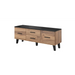 Cama RTV stand LOTTA 140cm wotan oak + matt black - TV cabinets made of furniture boardSTV-ZPM<<<TV