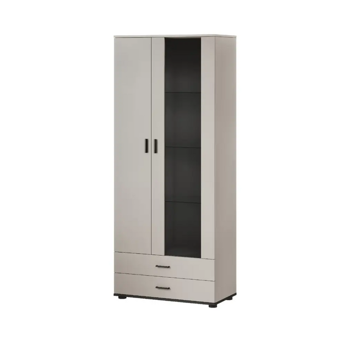 Cama S6 SOHO display cabinet 80x41x192 cashmere + black - Buffets and display cabinets on a wooden