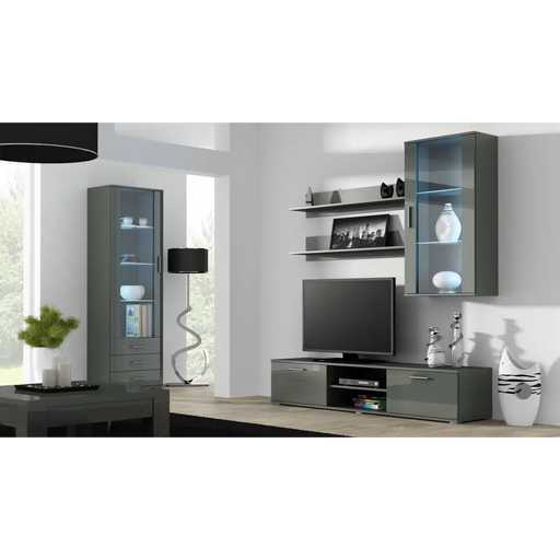 Cama set of two shelves 125cm SOHO grey matte - Furniture wooden shelvesPOL-DRE<<<Furniture shelvesPOL<<<ActionPL