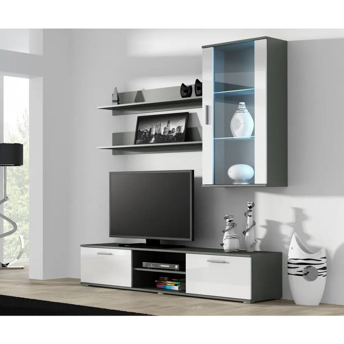 Cama set of two shelves 125cm SOHO grey matte - Furniture wooden shelvesPOL-DRE<<<Furniture shelvesPOL<<<ActionPL