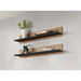 Cama set of two shelves 125cm SOHO lefkas oak/black - Furniture wooden shelvesPOL-DRE<<<Furniture shelvesPOL<<<ActionPL
