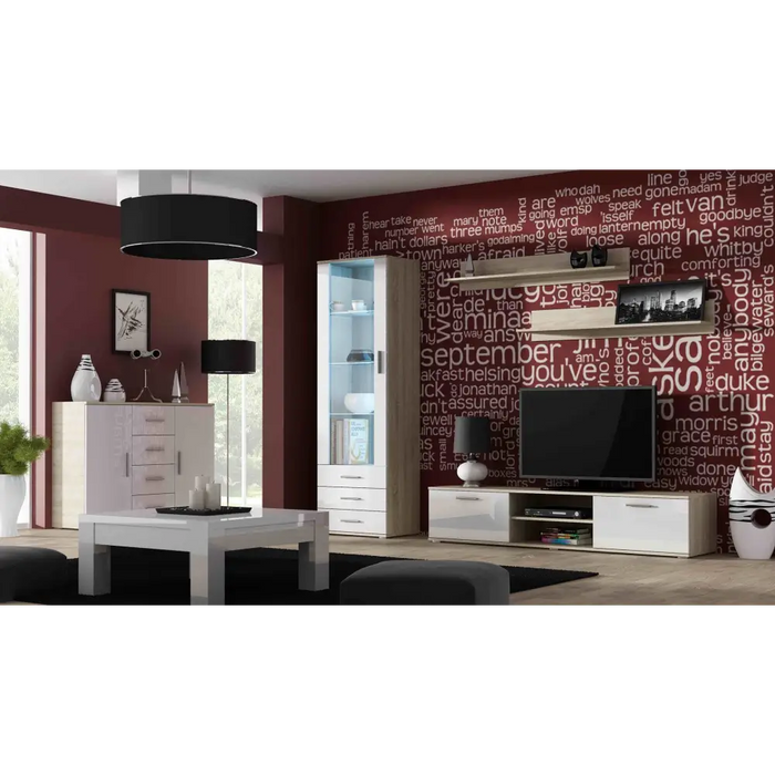 Cama set of two shelves 125cm SOHO sonoma oak matte - Furniture wooden shelvesPOL-DRE<<<Furniture shelvesPOL<<<ActionPL