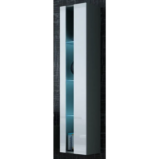 Cama Shelf unit VIGO NEW 180/40/30 grey/white gloss - Wooden shelvesRGA-DRE<<<ShelvesRGA<<<ActionPL