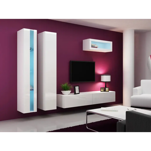 Cama Shelf unit VIGO NEW 180/40/30 white/white gloss - Wooden shelvesRGA-DRE<<<ShelvesRGA<<<ActionPL
