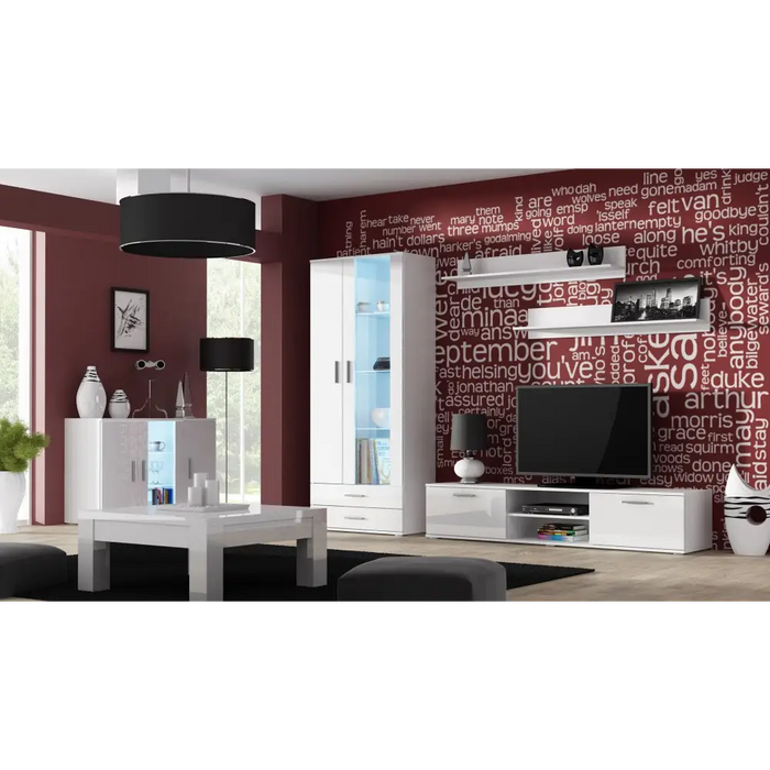 Cama sideboard 120 cm SOHO S7 white/white gloss - Chests of drawers made of furniture