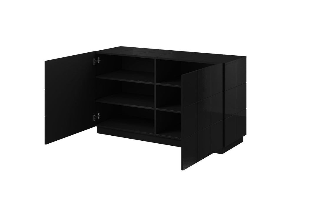 Cama sideboard 2D REJA black gloss/black gloss - Chests of drawers made of furniture boardKOY-ZPM<<<ChestsKOY<<<ActionPL