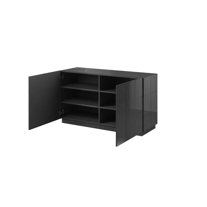 Cama sideboard 2D REJA graphite grey gloss/graphite grey gloss - Chests of drawers made of furniture