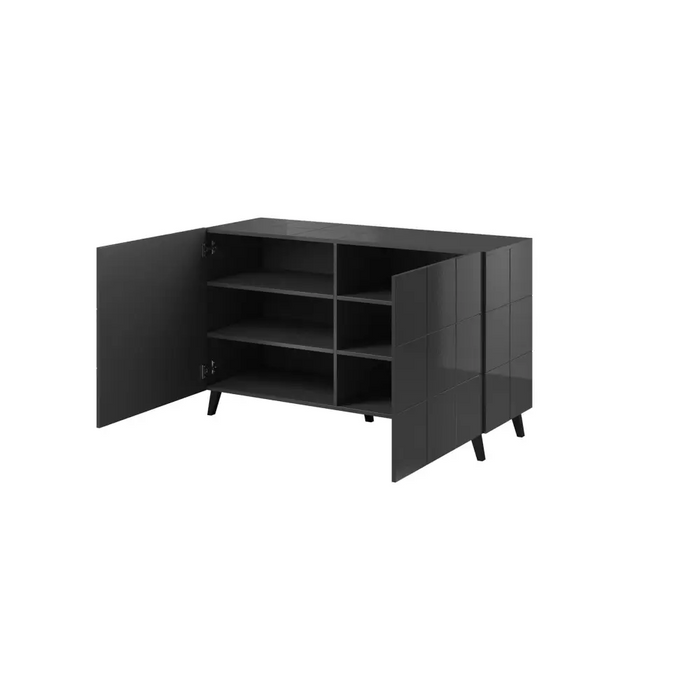 Cama sideboard 2D REJA graphite grey gloss/graphite grey gloss - Chests of drawers made of furniture