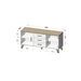 Cama sideboard LOTTA 150 2D3S white + sonoma oak - Chests of drawers on a wooden baseKOY-DRP<<<ChestsKOY<<<ActionPL