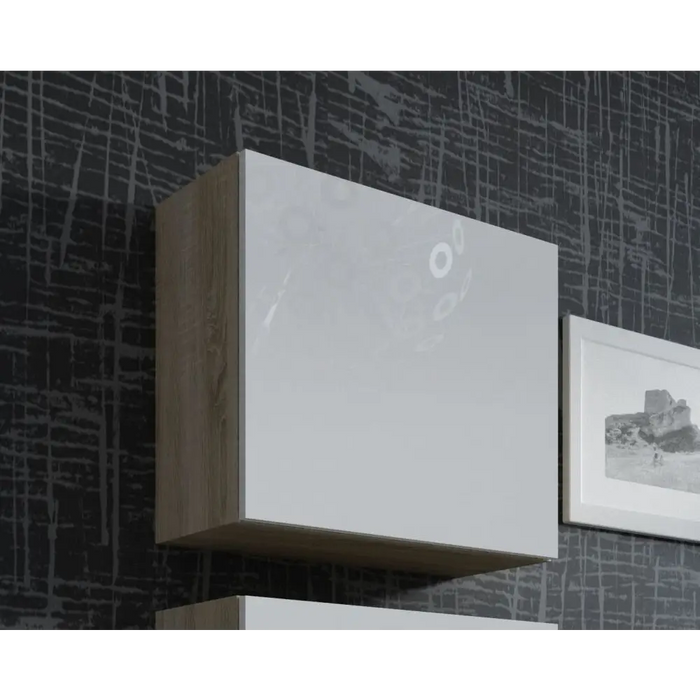 Cama Square cabinet VIGO 50/50/30 sonoma oak/white gloss - Wooden shelvesRGA-DRE<<<ShelvesRGA<<<ActionPL