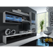 Cama storage cabinets set LOGO II 250/42/190 white/black gloss - Modern wall unitsMES-NOW<<<Wall UnitsMES<<<ActionPL