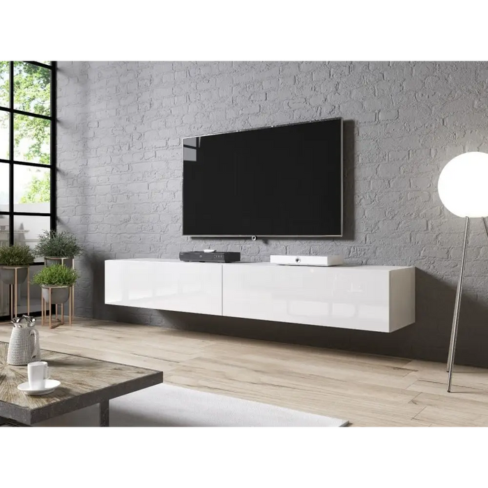 Cama TV stand SLIDE 200 white gloss - TV cabinets made of furniture boardSTV-ZPM<<<TV cabinetsSTV<<<ActionPL
