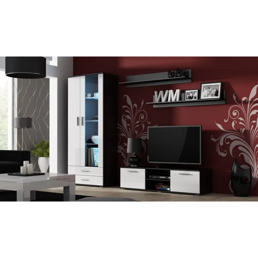 Cama TV stand SOHO 140 black/white gloss - TV cabinets made of furniture boardSTV-ZPM<<<TV cabinetsSTV<<<ActionPL