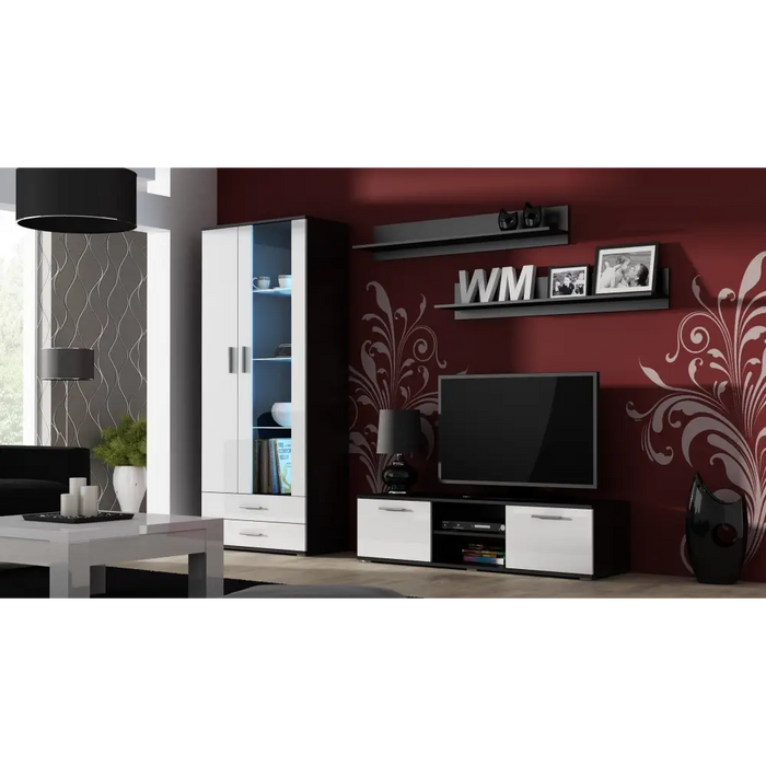 Cama TV stand SOHO 140 black/white gloss - TV cabinets made of furniture boardSTV-ZPM<<<TV cabinetsSTV<<<ActionPL