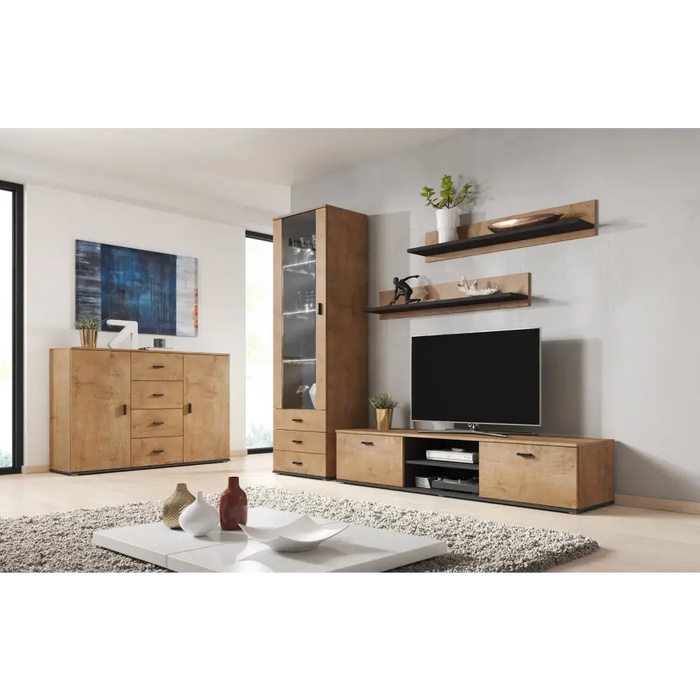 Cama TV stand SOHO 180 lefkas oak/black - TV cabinets made of furniture boardSTV-ZPM<<<TV cabinetsSTV<<<ActionPL