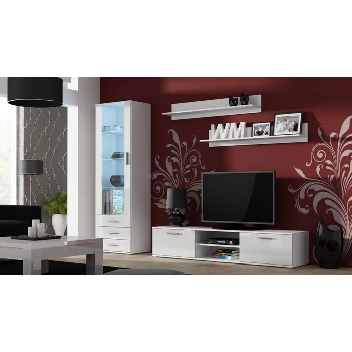 Cama TV stand SOHO 180 white/white gloss - TV cabinets made of furniture boardSTV-ZPM<<<TV cabinetsSTV<<<ActionPL