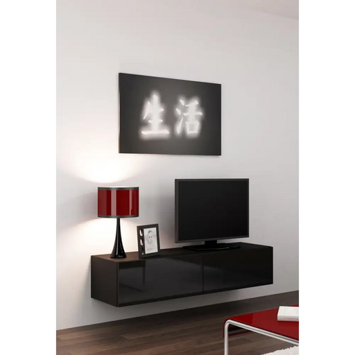 Cama TV stand VIGO 140 30/140/40 black/black gloss - TV cabinets made of furniture boardSTV-ZPM<<<TV