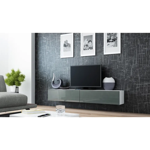 Cama TV Stand VIGO ’180’ 30/180/40 white/grey gloss - TV cabinets made of furniture boardSTV-ZPM<<<TV