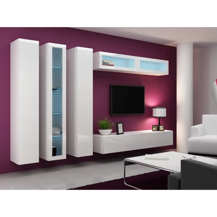 Cama TV Stand VIGO ’180’ 30/180/40 white/white gloss - TV cabinets made of furniture boardSTV-ZPM<<<TV